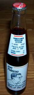   Paterno Full Coke Bottle 1986 NCAA Champions Penn State Nittany Lions