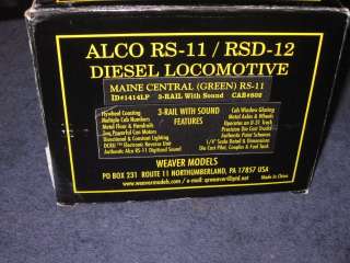   1414LP O SCALE MAINE CENTRAL ALCO RS 11/RSD 12 DIESEL LOCO W/SOUND