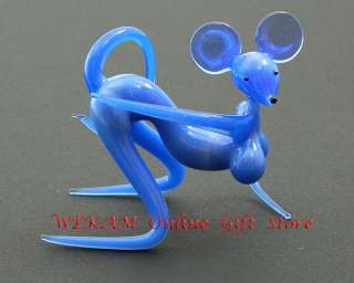 Glass Blown Figurine animal SEXY MOUSE Murano Style #3762  