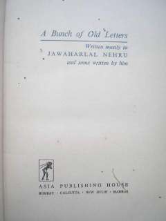 BUNCH OF LETTERS JAWAHARLAL NEHRU 1958 RARE BOOK india  