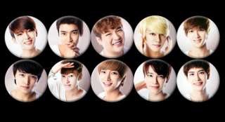 Super Junior Korean Boy Band #5 Collection Buttons Pins [P170]