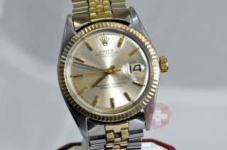 Rolex Oyster Perpetual Datejust 14k Yellow Gold model 1601 vintage 