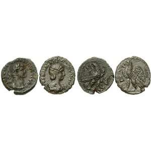  Two Egyptian tetradrachms, Gallienus and his wife Salonina 