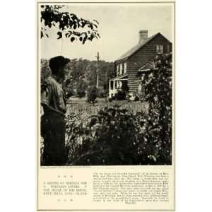  1923 Print Walt Whitman House Birth West Hills Long Island 