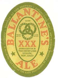 1930s Ballantines Ale Label + Neck IRTP Tavern Trove  