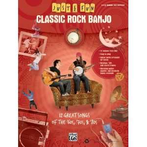   Alfred Just for Fun Classic Rock Banjo Tab Book Musical Instruments