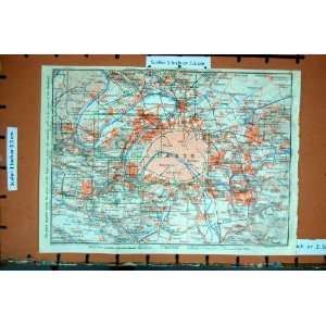  MAP 1924 FRANCE PLAN PARIS VERSAILLES ST. GERMAIN DENIS 