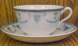 Vintage The Villiers Cup & Saucer Johnson Brothers Porcelain Blue 