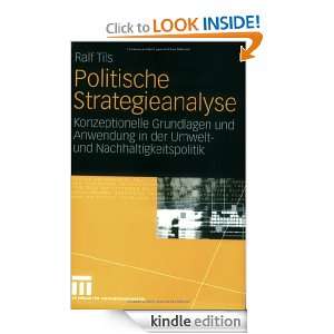 Politische Strategieanalyse Konzeptionelle Grundlagen und Anwendung 