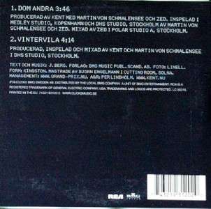 KENT   Dom Andra   Vintervila 2 Trx Cardboard 2002 CDS  