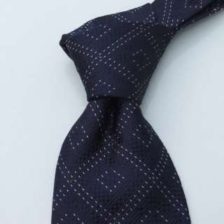 New CANALI Tie   Blue Quilted Diamonds NWOT  
