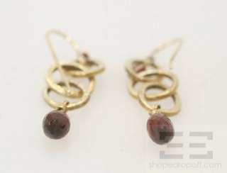 Alexis BIttar Gold & Red Garnet Dangle Earrings  
