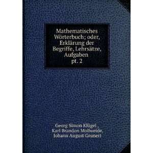   Brandon Mollweide, Johann August Grunert Georg Simon KlÃ¼gel  Books