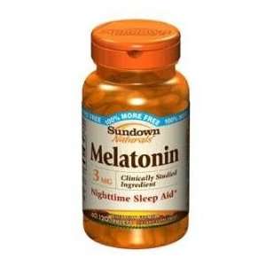  Sundown Melatonin Vegetarian Tablets 3 Mg Bonus Size 60 
