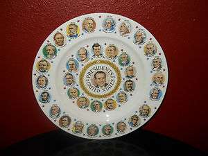 Presidents of the United States collector plates, set of three  