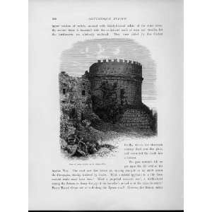  Tomb Cecilia Metella Appian Way Old Prints C1880 Italy 