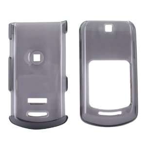  For Motorola VE465 Plastic Case Transparent Cover Smoke 