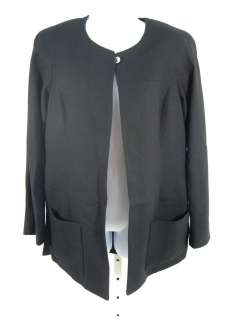 LINDA ALLARD ELLEN TRACY Black Cardigan Blazer Size 2  