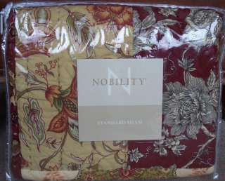 Nobility ALLEGRA Red Quilted Patchwork STD Pillow Sham  