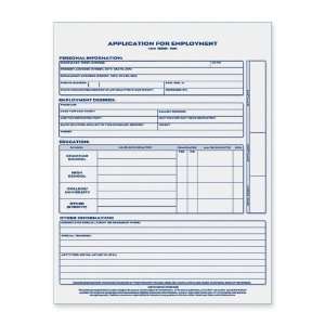   Application Form Pad,50 Sheet(s)   Gummed   1 Part   11 x 8.5 Form S