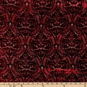  44 Wide Silk Velvet Burnout Anastacia Wine Fabric By The 