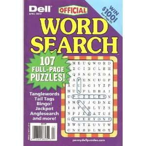    Dell Official Word Search Magazine (April 2012) Various Books