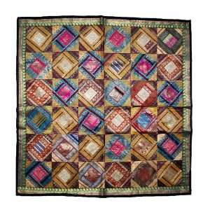   Handmade Decorative Wall Hanging with Old Sari Patch & Brocade Work