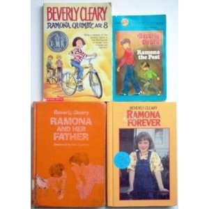 Set of 4 Ramona Books (Ramona Quimby, Age 8, Ramona the Pest, Ramona 