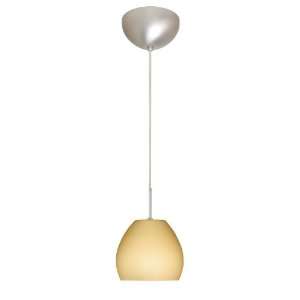   Nickel Bolla Contemporary / Modern Single Light Pendant with Vanil