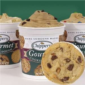 Chippery Gourmet Chocolate Chunk Pecan Cookie Dough   Two, 3 lb. Tubs 