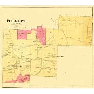   GROVE TOWNSHIP PENNSYLVANIA (PA) LANDOWNER MAP 1865