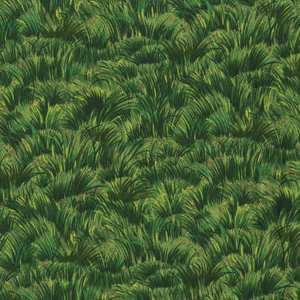  MM4015GREE Lawn, Clumps of Green Grass by Michael Miller 