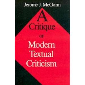   , Foreword by David C Greetham [Paperback] Jerome J. McGann Books