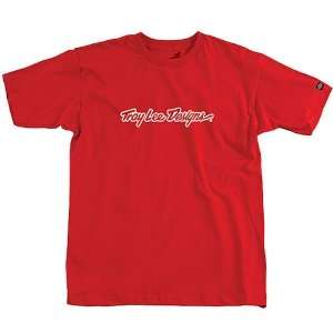 Troy Lee Designs Signature Mens Short Sleeve Casual Wear Shirt   Red 
