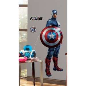   CAPTAIN AMERICA WALL DECAL Avengers Bedroom Stickers Boys Room Decor