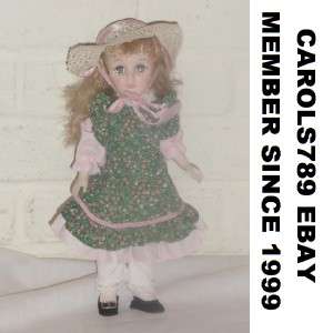 1976 EFFANBEE 11 blonde vinyl doll in green print dress  