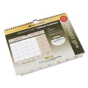  Day Timer Monday Start Tabbed 12 Month Wirebound Wall 