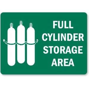  Full Cylinder Storage Area (with graphic) Aluminum Sign 