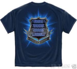 Policemans Prayer Americas Finest Police T Shirt  