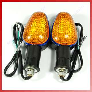 2x Orange Motorcycle Turn Signals Indicator Lights Lamp  