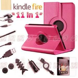  TsirTech 11 in 1 Kindle Fire 360°Rotat ing Case Cover/Car 