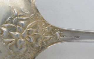 Shiebler scalloped oyster serving spoon American Beauty  