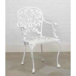 Armchairs White Aluminum, Outdoor Chair