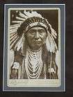 1890s NATIVE AMERICAN KIOWA INDIAN WAR CHIEF TINETO CABINET CARD 