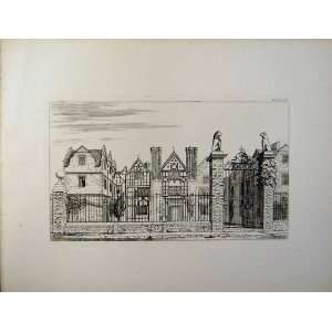    C1873 House Worcestershire Severn End Etching