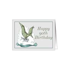  Happy 90th Birthday / Pterodactyl Card Toys & Games