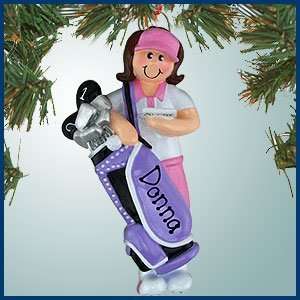  Personalized Christmas Ornaments   Female Golfer with 