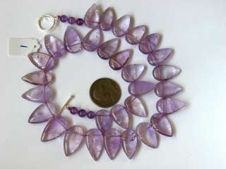 Necklace Light Amethyst 25mm Pointy Briolettes 925  