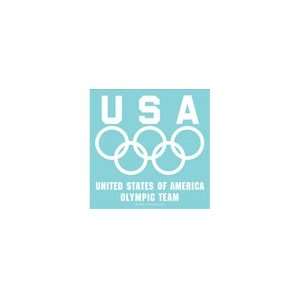  USOC Olympic Rings Die Cut decals 8x8 White Patio, Lawn 