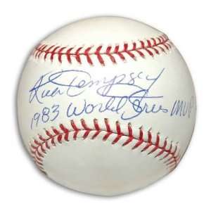  Autographed Rick Dempsey Baseball Inscribed 1983 World 
